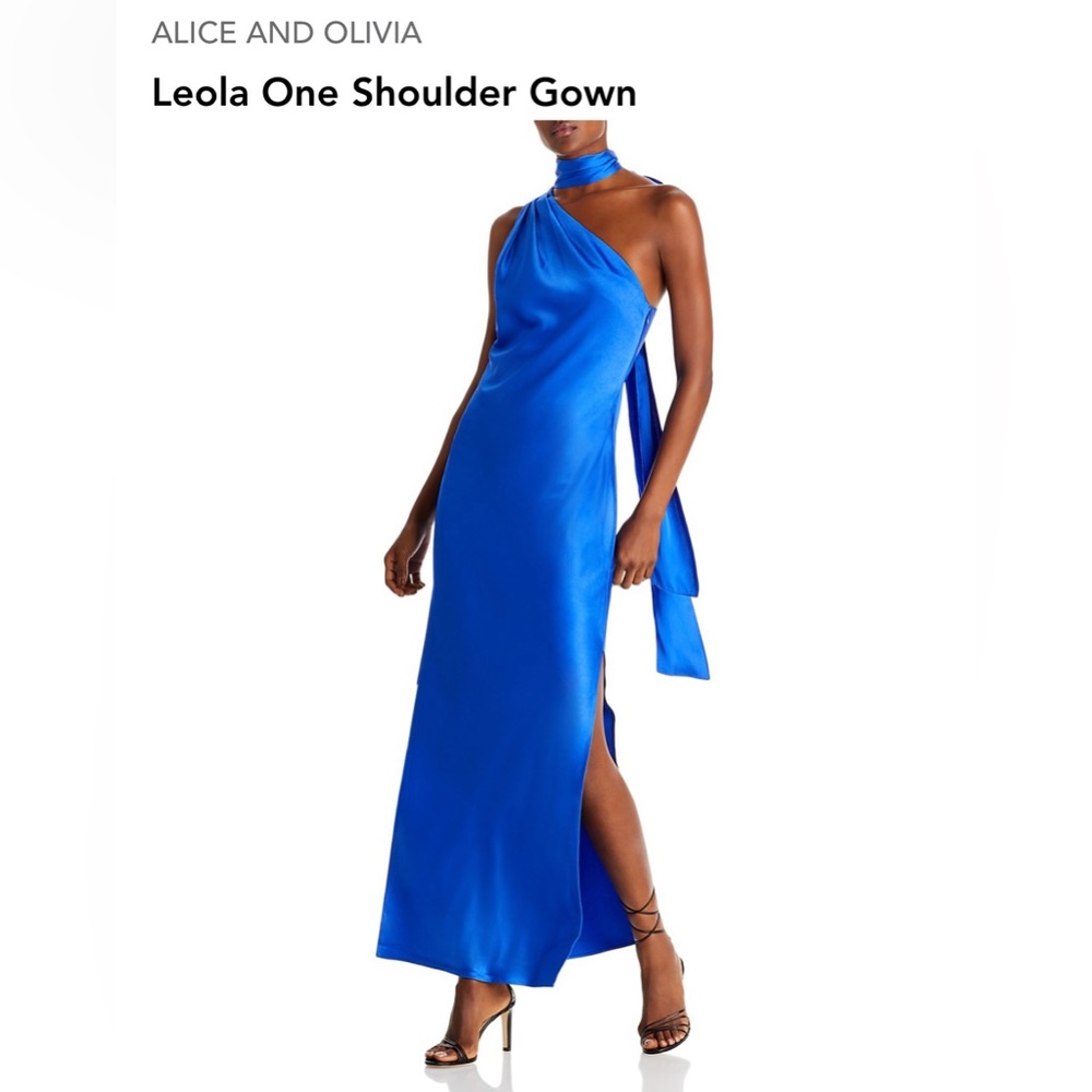 Alice & Olivia Leola One Shoulder Gown, Sz 4